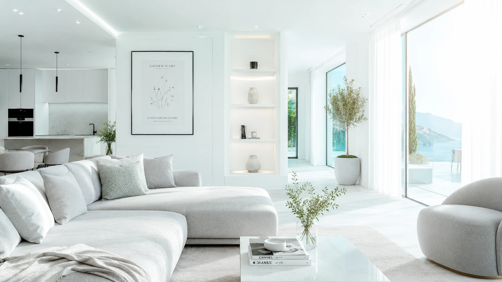 Intérieur maison connectée moderne